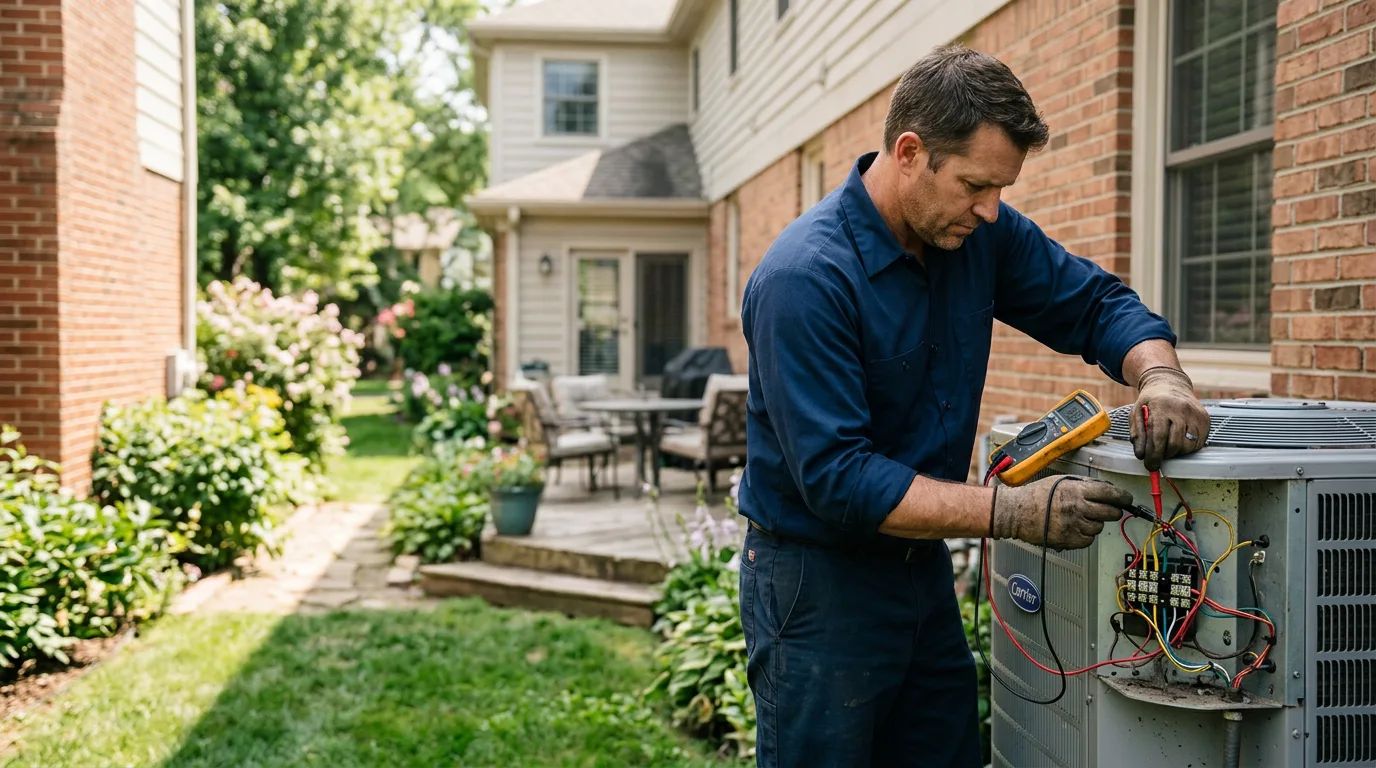 HVAC technician working near Nazareth, PA